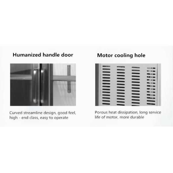 Commercial Blue Light Inside Refrigerator Solid Door With OEM Services