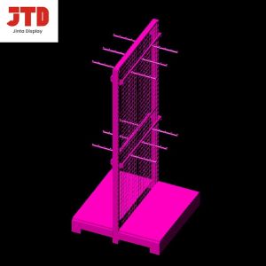 SGS Gondola Display Shelving 1500mm Black Wire Shelf With Hooks