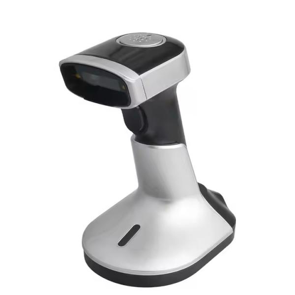 Quality Wireless Bluetooth Barcode Scanner For Mobile Devices 2D QR Code Reader With Charging Stand for sale
