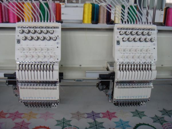 Computer Controlled Embroidery Machine , Embroidery Computer Machine With Automatic Thread Trimmer
