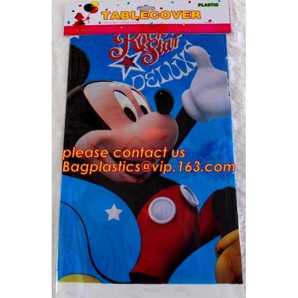 Custom Printed Plastic Waterproof Halloween Table Cloth, custom printed plastic