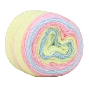 35% Cotton 55% Acrylic 10% Wool Soft Multicolor Cake Yarn 1/2.3NM