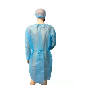 Knitted Cuff Protective Isolation Gown Waterproof Elastic Disposable