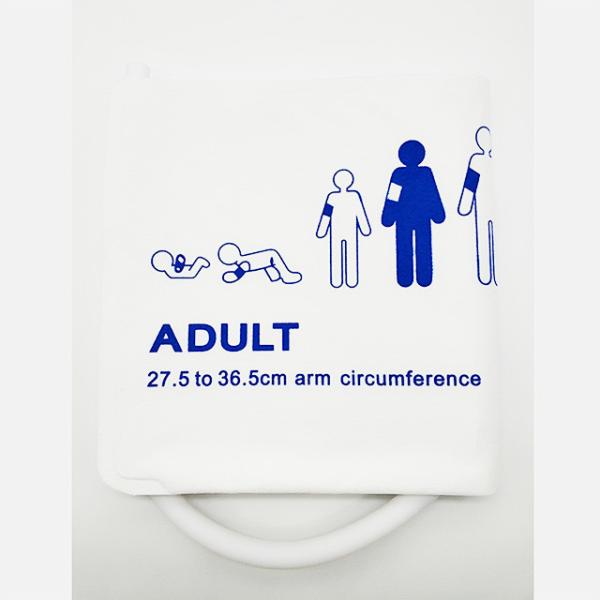 Disposable Adult Single Tube NIBP Blood Pressure Cuff, White Medical Monitoring