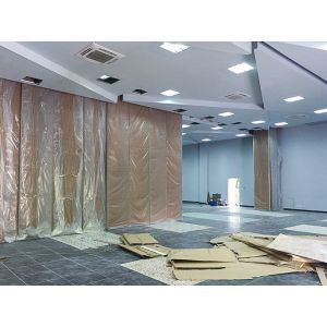 Portable Soundproof Movable Partition Wall with Dupont POM Rollers and Top and