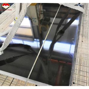 Pure Black Color Granite Slab Polished Surface Finishing Big Slab Form