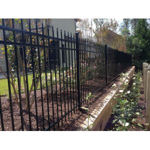 2100mm height x 2450mm width square flat picket HERCULES steel fence 25mm