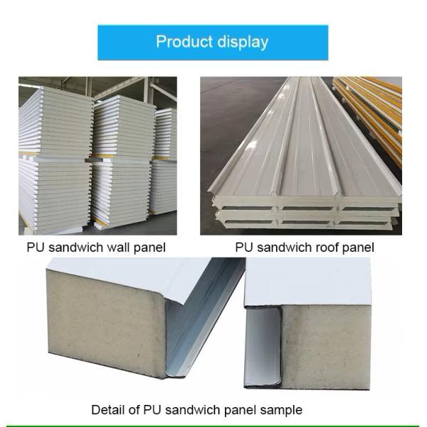 Modern Design Metal Panel Cold Storage Wall with Fireproof Polyurethane Insulation