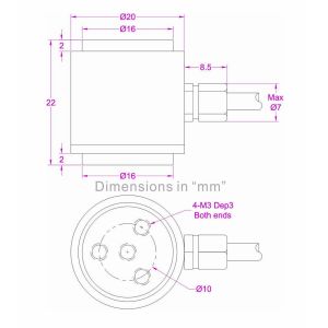 Cylindrical Compression Load Cell 5kg Miniature Column Compression Load Cell