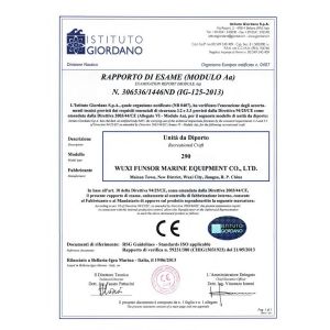 WUXI FUNSOR MARINE EQUIPMENT CO., LTD Certifications