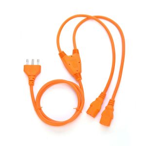 Wholesale IMQ Certificated Computer Power Cord Y Splitter 3pin Plug with 2 Way C13 Plug Socket WIFI NO Grounding Standard Grounding from china suppliers