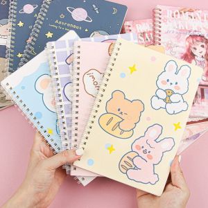 Wholesale High Value A5 &amp; A3 Cute Creative Loose-Leaf Spiral Notebook PP Cover Student Horizontal Line Diary Paper for School Use from china suppliers