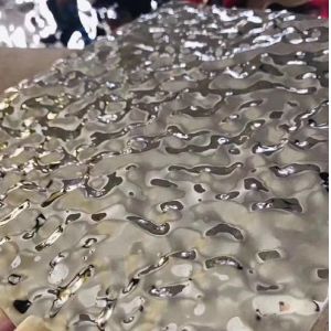 Water Ripple Pattern Plate Stainless Steel Sheet 0.4 - 1.5mm 4FT*8FT With Laser