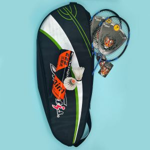 Most Popular Badminton Set with Carbon Rackets and Hybrid Shuttlecocks