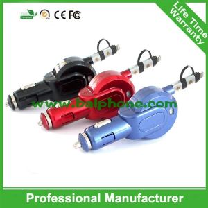 Wholesale 2 in 1 retractable car charger for smartphone from china suppliers