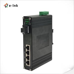 Industrial 4-Port 10/100/1000T 802.3bt PoE + 1-Port 100/1000BASE-X Ethernet