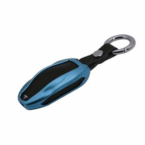 Buy cheap topfit Premium Aluminum Metal Car Key Case Shell Cover with Key Chain for Tesla from wholesalers