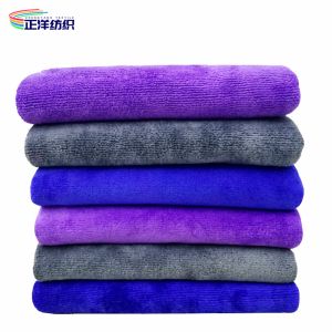 400GSM 50X60CM Reusable Cleaning Rags Microfiber Double Side Brushed Weft Terry