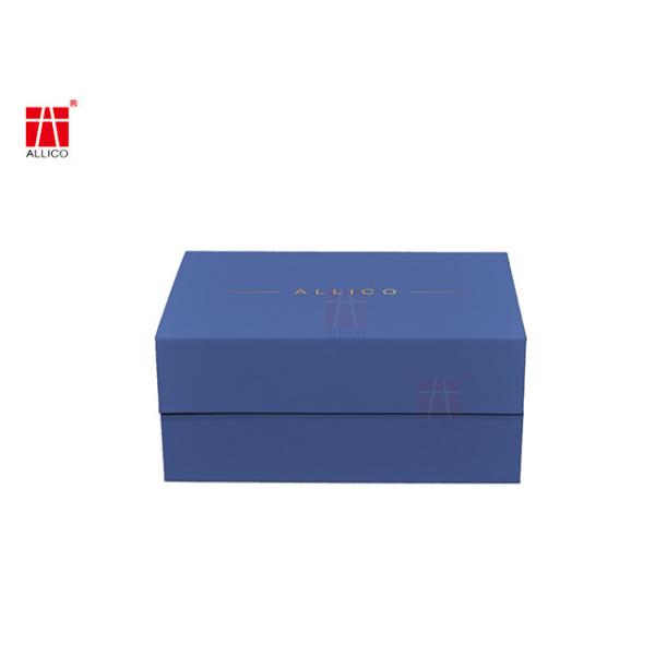 Blue Gift Boxes With Magnetic Lids Foldable Present Packaging Boxes