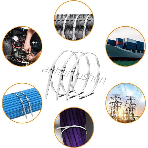 600mm SS201 Stainless Cable Tie For Metal Wire Binding