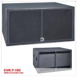 dual 18-inch subwoofer speaker box+ sub bass speakers china dj equipment + stage