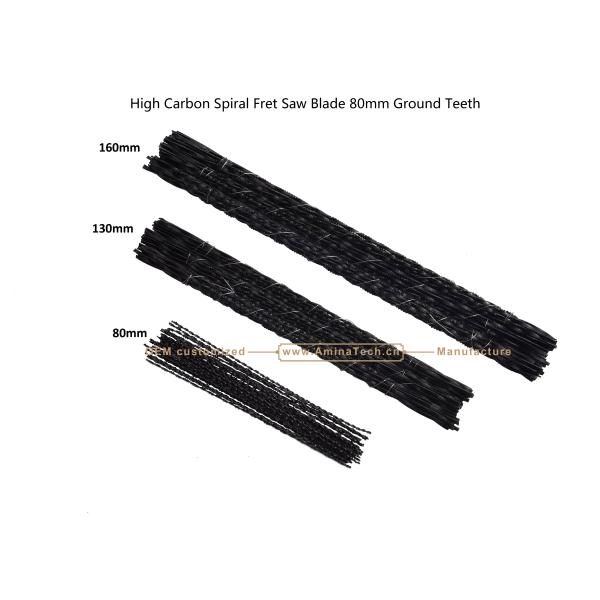 High Carbon Spiral Fret Saw Blade 130mm 160mm Ground Teeth,Carving Hole on Wood or PVA for Ads