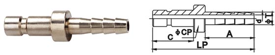 industrial Light Weight Pneumatic Quick Disconnect Couplings , Air Line Quick Disconnect In Brass