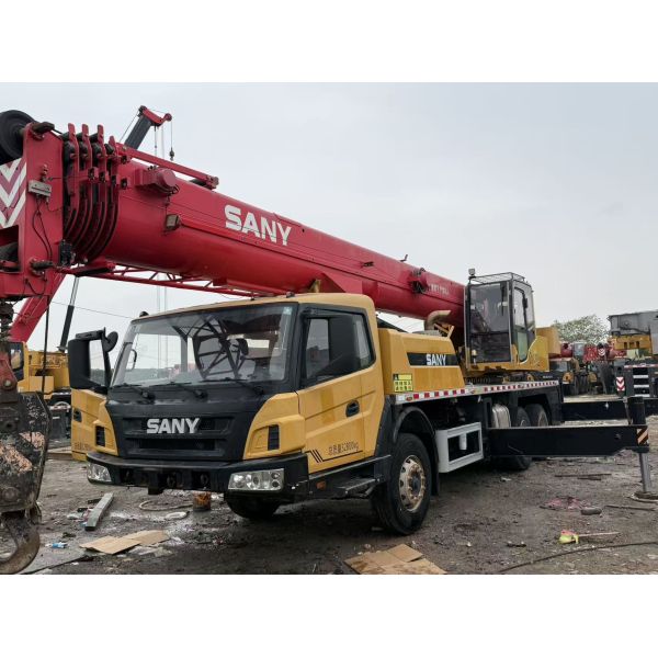 2021 Sany STC250E5 Used Crane: 41-Meter Main Boom, 8-Meter Jib, 6.4-Ton Counterweight, Excellent Working Condition.