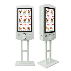 Wholesale 32&quot; Slim Dual-Sided Touchscreen Kiosk - Self-Ordering System with Floor Stand from china suppliers
