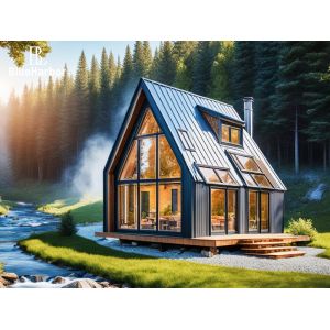Luxury Prefabricated Steel Structure Building Triangle House Prefab Small Cabin