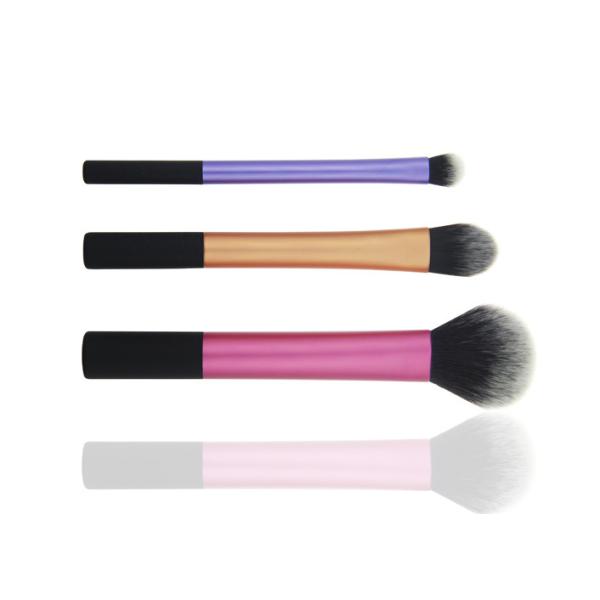 Flat Top Travel Makeup Brush Set / Private Label Makeup Brushes With Portable
