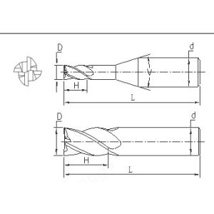 HRC40 4 Flute Solid Carbide End Mill