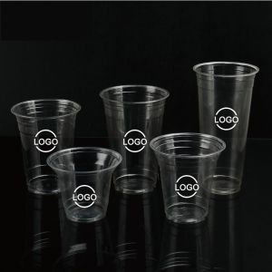 Eco-Friendly PLA Cup And Lid With Custom Logo 100% Biodegradable PLA Compost Cup