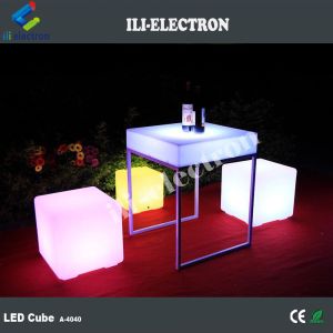 Remote control plastic led lighting cube