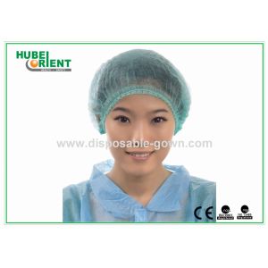 White / Green PP Disposable Mob Caps Soft Disposable Surgeon Caps