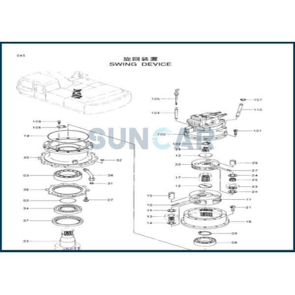 4382769 4424516 Oil Seal For Swing Device EX300-5 EX350H-5 EX350K-5