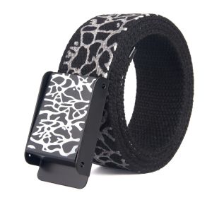 Totem Cotton Webbing Belts Burst Crack Unisex Canvas Belt Graffiti