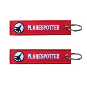 Promotion Gift Embroidered Keychain Simple Design Embroidered Key Tags