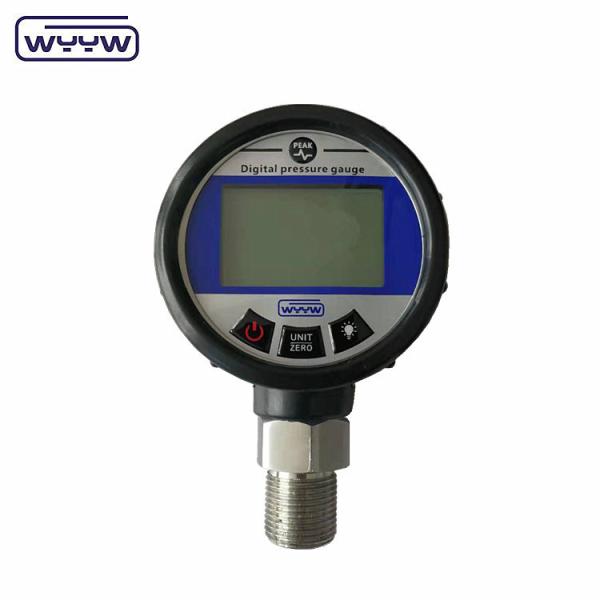 0.1% 0.2% High Precision Digital Pressure Gauge Stainless Steel With Rubber