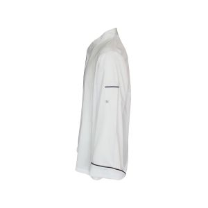 215 GSM Long Sleeve Chef Jacket With Black Pipings And Mesh Construction