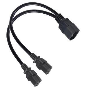Y Type Splitter Power Adapter C14 To C13*2 220V Extension Cables C14 Plug