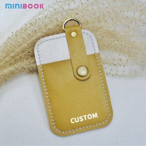 Package Size 9*6.5*0.5CM PU Leather Credit Card Holder Keychain for Women's