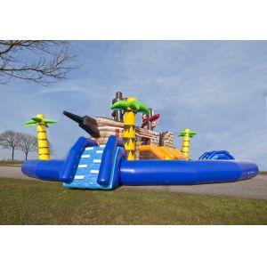 Exciting Inflatable Amusement Park Adventurous Customizable Design With Centre