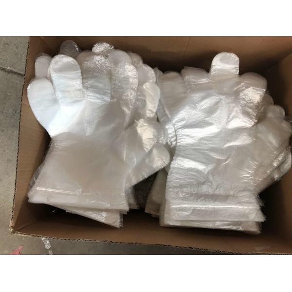 Quality Embossed Disposable Plastic Gloves For Medical Checking / Food Handling for sale