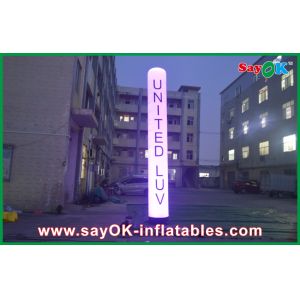 2m Oxford Cloth Inflatable Lighting Decoration Pillar With Logo
