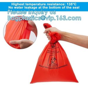 Polypropylene Biohazard Disposal Bags, Warning Label, Sterilization Printed,