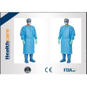 Red / Green Disposable Surgical Gowns Against Liquid Biodegradable Elastic Cuff