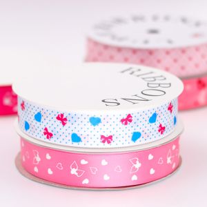 High Durability Decorative Satin Ribbon With Silk Screen Printing Technics