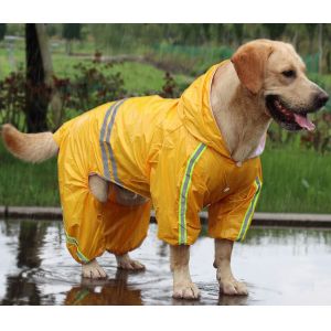 Breathable Adjustable Lightweight Rainproof Hoodie Dog Clothes Raincoat