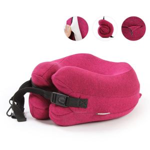 Foldable Memory Foam Neck Rest / Travel U Shape Memory Foam Neck Support Pillow